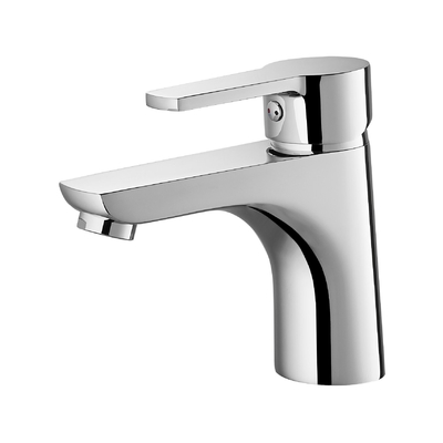 Chrome Finish Kẽm xử lý Vòi rửa bồn rửa mặt Vòi nước hiện đại Chiều cao 137mm