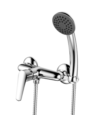 Bộ trộn vòi sen một tay cầm Bộ vòi sen gắn tường bằng đồng thau Chrome