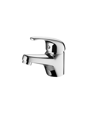 Phòng tắm Chậu rửa mặt Mixer Tap Ceramic Hot / Cold Water Black Lắp đặt dễ dàng