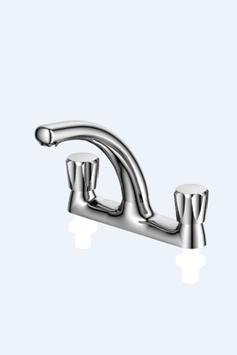 Vintage Chrome Monobloc Thợ máy bồn tắm 3 lỗ tay cầm đôi Máy pha nước tắm Máy pha nước tắm bằng đồng cổ Thợ máy bồn tắm