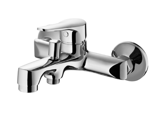 Gắn vòi bồn tắm gắn tường Vòi xử lý đơn Vòi tắm bằng Chrome Chống rỉ sét