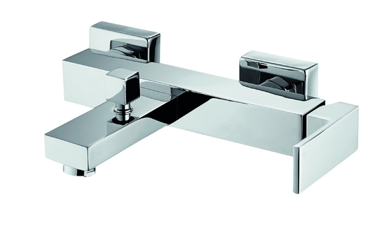 Vòi sen hộp mực Chrome 25mm Vòi dưới Máy trộn bồn tắm vuông