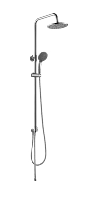 Vòi tắm mưa bằng đồng nguyên khối mạ Chrome với giá đỡ có thể điều chỉnh độ cao