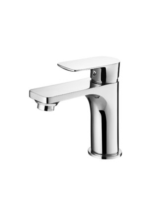 Đồng thau một lỗ gắn trên boong Chậu rửa Vòi tròn vòi chậu cao