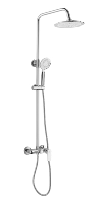 Chrome đã hoàn thành xong cột vòi hoa sen tiếp xúc với đồng thau Cột tắm mưa