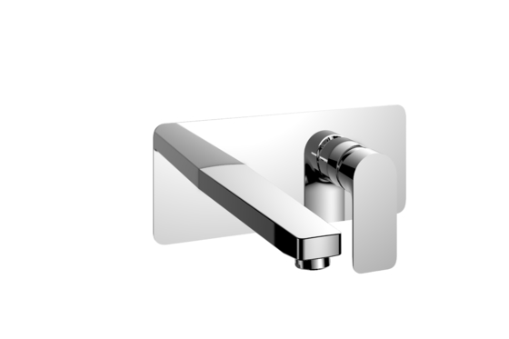 Vòi trộn bồn tắm gắn tường Chrome được đánh bóng