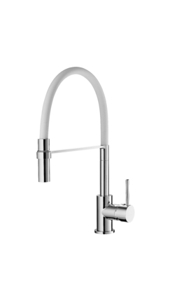 Máy trộn nhà bếp áp suất cao được đánh bóng màu trắng Vòi Máy sục khí Đầu ra nước 1 lỗ