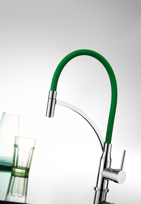 Vòi silicone Chrome Finish Máy trộn nhà bếp Vòi Tiết kiệm nước Chống ăn mòn