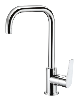 Máy trộn bếp có đòn bẩy đơn Chrome Vòi bếp xoay 360 độ