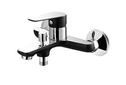 Vòi bồn tắm bằng đồng thau Vòi tắm một đòn bẩy Vòi nửa chrome nửa đen