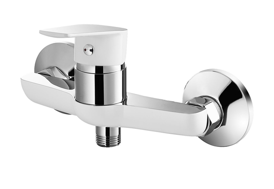 Tất cả áp suất vòi tắm đòn bẩy đơn Vòi một nửa Chrome nửa trắng