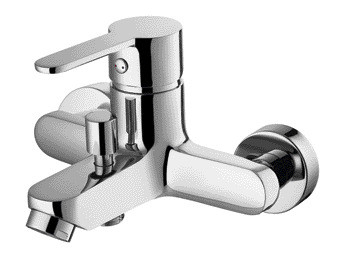 Máy trộn bồn tắm gắn tường OEM với van chuyển đổi đương đại
