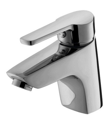 Vòi chậu rửa bằng đồng thau một lỗ với vòi đầu vào Vòi chậu Chrome