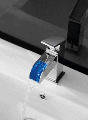 Chậu rửa kiểu Thác nước Vòi Đèn LED Cấp nước nóng và lạnh