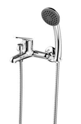 Vòi trộn bồn tắm đòn bẩy đơn để lắp đặt trên tường, Chrome