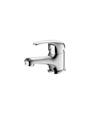 Vòi nước nóng và lạnh bằng đồng thau hiện đại cho phòng tắm Tay cầm đơn Chrome