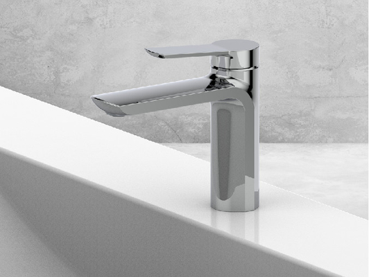 Cần gạt đơn màu đen Phòng tắm Chrome không có thanh kéo