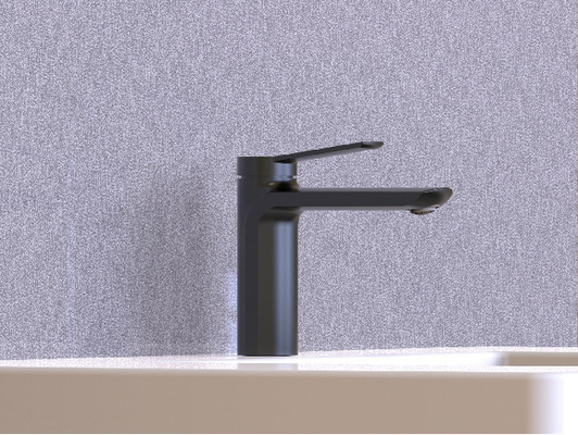 Cần gạt đơn màu đen Phòng tắm Chrome không có thanh kéo