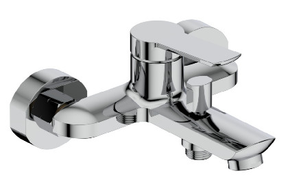 Vòi trộn bồn tắm bằng đồng thau Chrome hoàn thiện không có vòi hoa sen