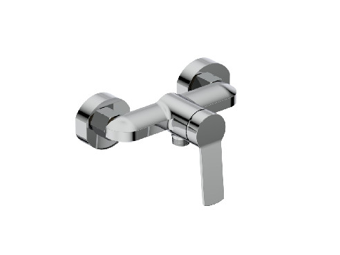 Vòi trộn đòn bẩy đơn mạ Chrome cho vòi hoa sen treo tường Ổ cắm 1/2 inch