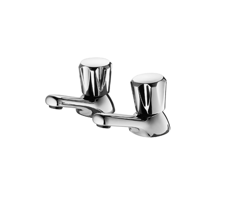 Bristan VAC 1/2 C MT Club Basin Taps với đầu kim loại mạ Chrome