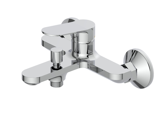 Bồn tắm Mixer Tap Single Lever Bồn tắm Phụn tường gắn trên bề mặt Thắm Mixer Bồn tắm Phụn Chrome 1/2 Inch Showe