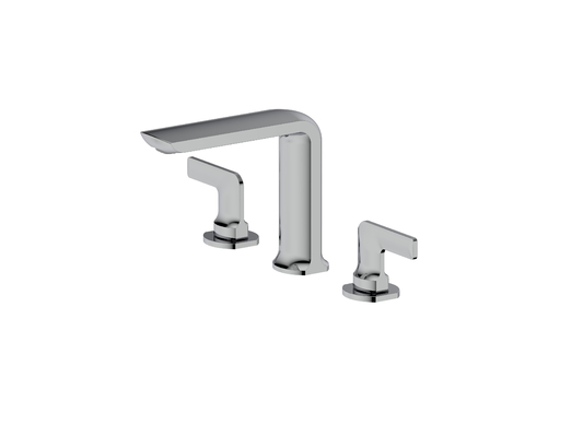 Máy bồn tắm trong thiết kế cổ điển Máy bồn trộn hai đòn bẩy cho bồn rửa trên bàn 3 lỗ