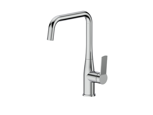 Cửa sổ phía trước có thể xoay 360 độ Vòi trộn đòn bẩy đơn cho nhà bếp Chrome